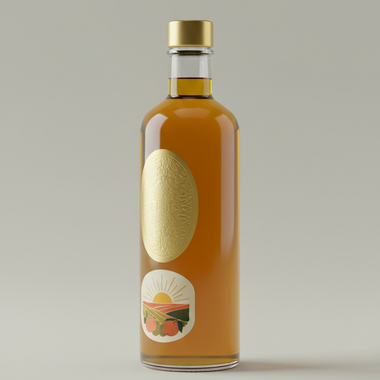 Sunset citrus infused olive oil bottle