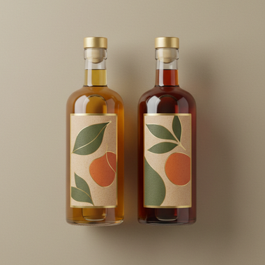 Dual-bottle gift set matte glass duo